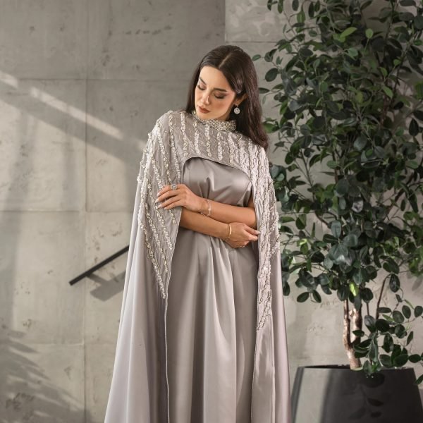 Malak Floral Print Modest Long Maxi Dress - Chocolate Blossom