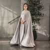 Malak Floral Print Modest Long Maxi Dress - Chocolate Blossom